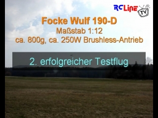 FW 190d in 1:12 - 2. Testflug