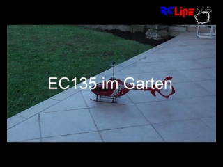 EC135 im Garten