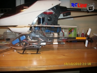 T Rex 250 mit Hornet Dynamic SemiScalebody vom 19.10.2010 20:00:03 hochgeladen von Onno