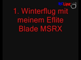 DANACH >: Eflite Blade MSRX 1. Winterflug